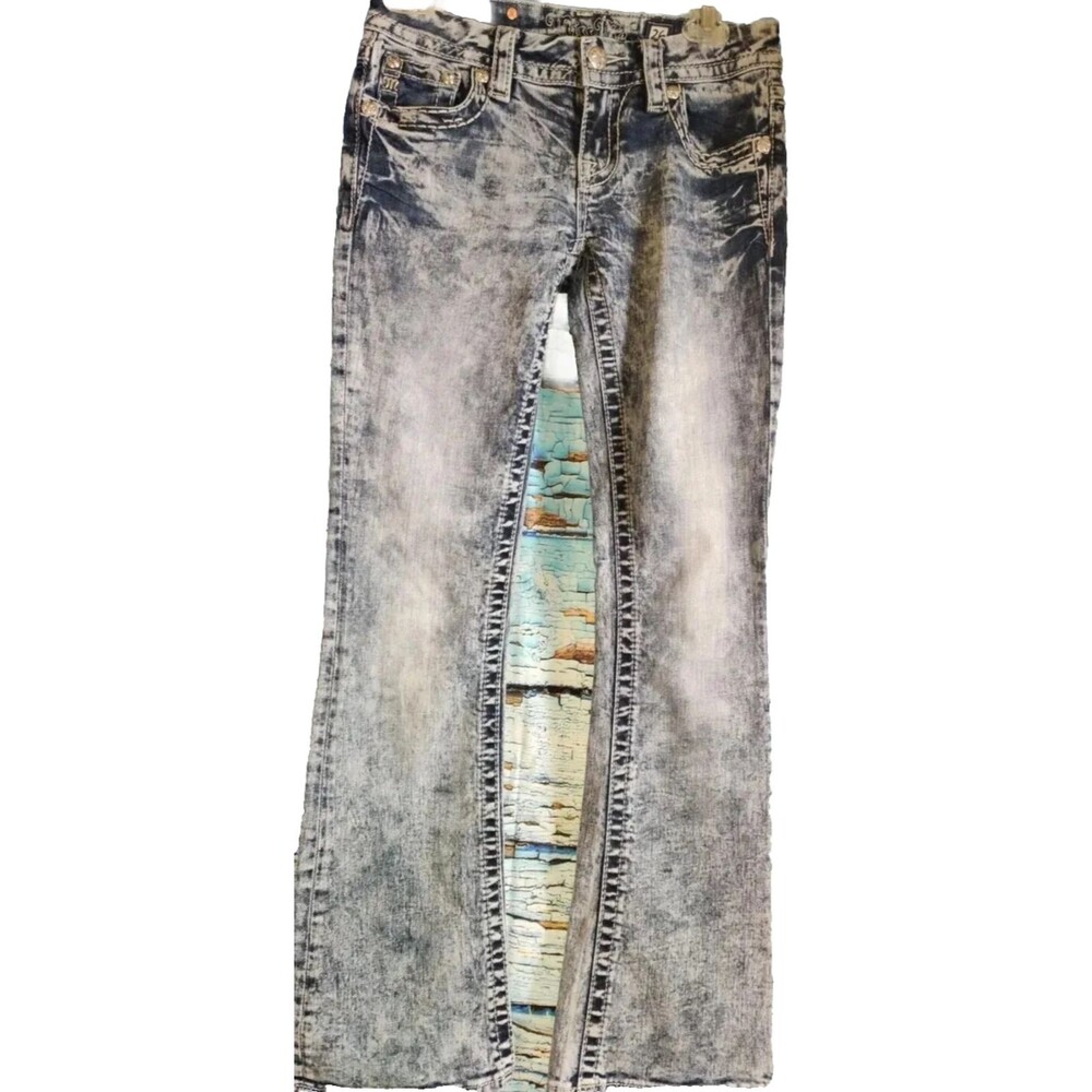 Miss Me Jeans Signature Boot Cut Size 26 JE 834482R - Picture 2 of 7